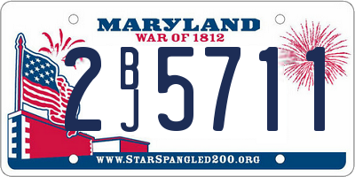 MD license plate 2BJ5711