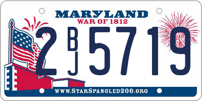 MD license plate 2BJ5719