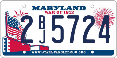 MD license plate 2BJ5724