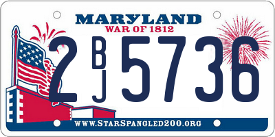 MD license plate 2BJ5736