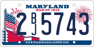 MD license plate 2BJ5743