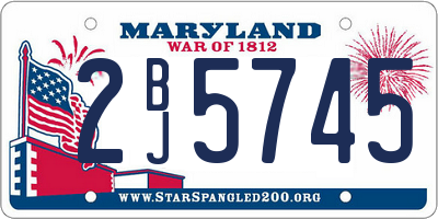 MD license plate 2BJ5745