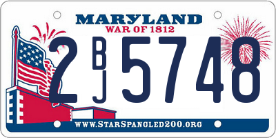 MD license plate 2BJ5748