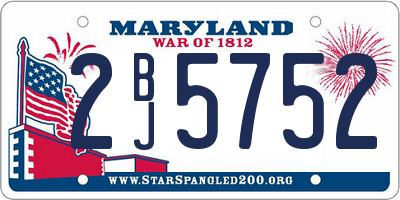 MD license plate 2BJ5752