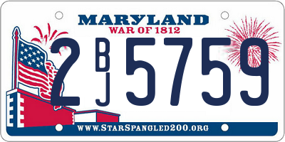 MD license plate 2BJ5759