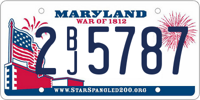 MD license plate 2BJ5787