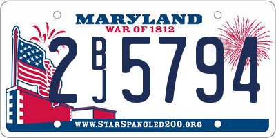 MD license plate 2BJ5794