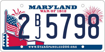 MD license plate 2BJ5798