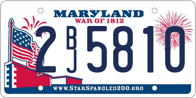 MD license plate 2BJ5810
