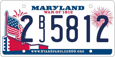 MD license plate 2BJ5812