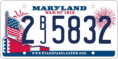 MD license plate 2BJ5832