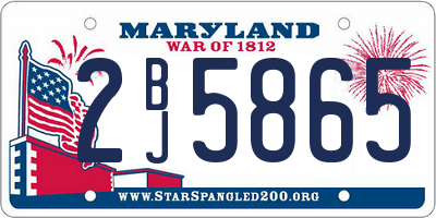 MD license plate 2BJ5865