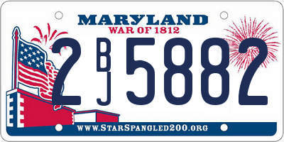 MD license plate 2BJ5882