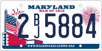 MD license plate 2BJ5884