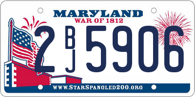 MD license plate 2BJ5906