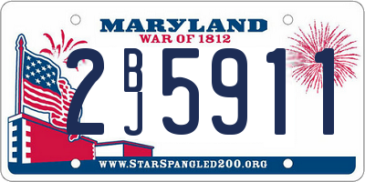 MD license plate 2BJ5911