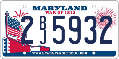 MD license plate 2BJ5932