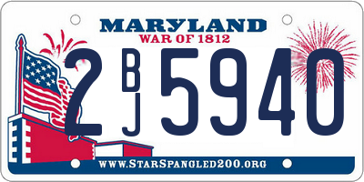MD license plate 2BJ5940