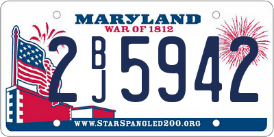 MD license plate 2BJ5942