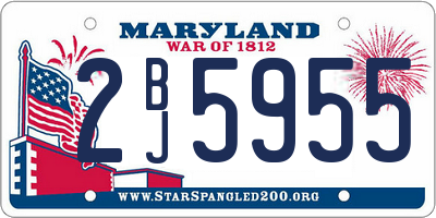 MD license plate 2BJ5955