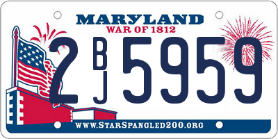 MD license plate 2BJ5959