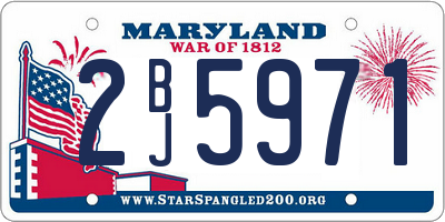 MD license plate 2BJ5971