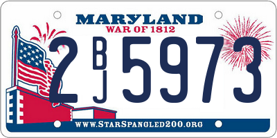 MD license plate 2BJ5973