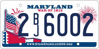 MD license plate 2BJ6002