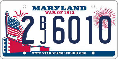 MD license plate 2BJ6010