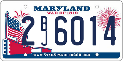 MD license plate 2BJ6014