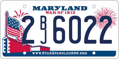 MD license plate 2BJ6022