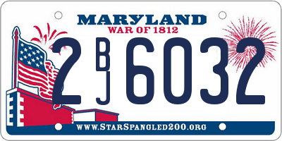 MD license plate 2BJ6032