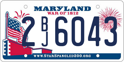 MD license plate 2BJ6043