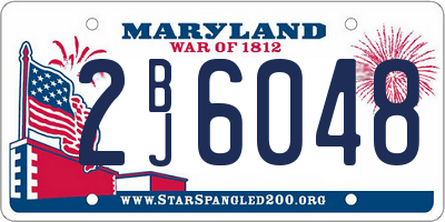 MD license plate 2BJ6048