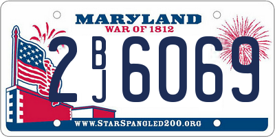 MD license plate 2BJ6069