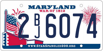 MD license plate 2BJ6074