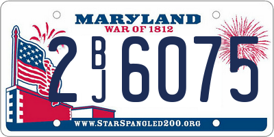 MD license plate 2BJ6075