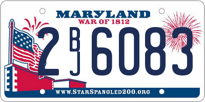 MD license plate 2BJ6083