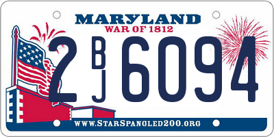 MD license plate 2BJ6094
