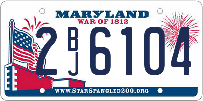 MD license plate 2BJ6104