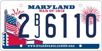 MD license plate 2BJ6110