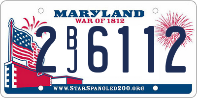 MD license plate 2BJ6112
