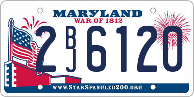 MD license plate 2BJ6120