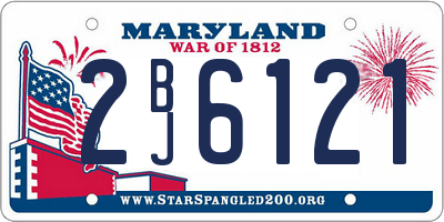 MD license plate 2BJ6121