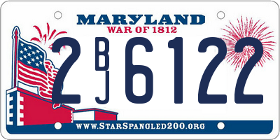 MD license plate 2BJ6122
