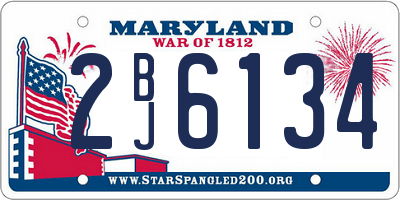 MD license plate 2BJ6134