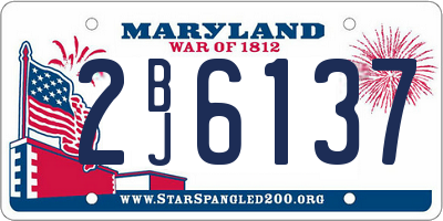 MD license plate 2BJ6137