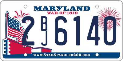 MD license plate 2BJ6140