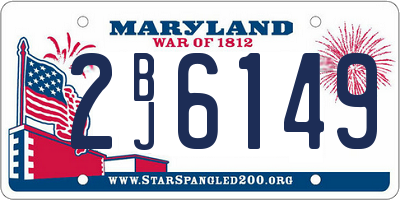 MD license plate 2BJ6149