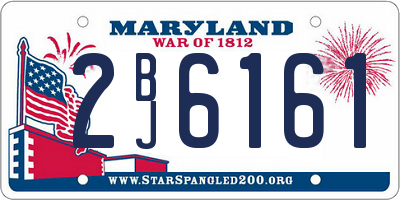 MD license plate 2BJ6161